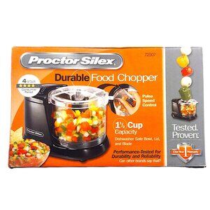 Proctor Silex 1.5 Cup Durable Food Chopper (72507) Pulse Speed ~ Black ~ NEW